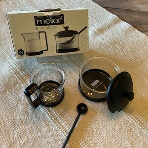 Bodum Melior Coffee Set ~ Clear & Black
